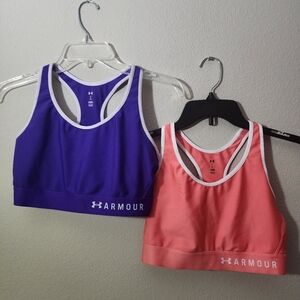 NEW Under Armour Set of 2 Mid Keyhole Sports Bras
